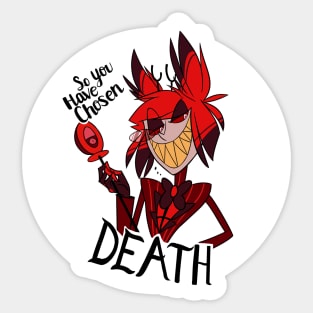 Instant Death Alastor Sticker Sticker